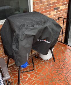 Blackstone 1529 Griddle Cover for 28" Griddle with Single Shelf Without Hood, Water Resistant, Weather Resistant Heavy Duty 600D Polyester Outdoor BBQ Grilling Cover, Black 21 81Rc5jkUSZL