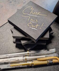 Post-it Super Sticky Notes, 3 in x 3 in, 5 Pads, 2x the Sticking Power, Black, Recyclable (654-5SSSC) 30 81ReUu81pRL