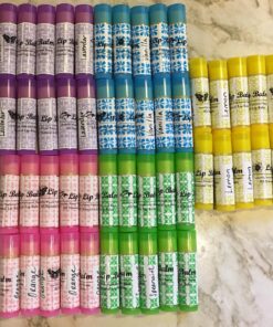 Lip Balm Container Tubes - 50-Pack (10x5 colors) - DIY - 3/16 Oz (5.5 ml) - Including 50 Writeable (10x5 colors) & 50 Printed Lip Balm Stickers - Twist Mechanism and a Cap - Empty - Make Lip Balm 37 81RfEDGzt9L 1