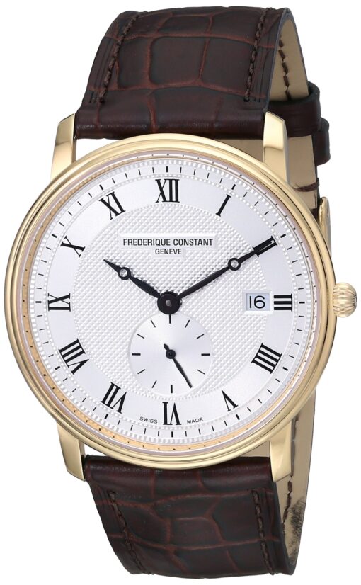 Frederique Constant Men's FC-245M5S5 Slim Line Silver Dial Roman Numerals Watch