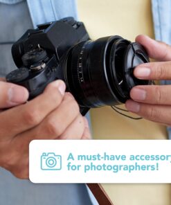 Foto&Tech Camera Lens Cap Keeper Holder with Elastic String Anti-Loss. Compatible with Canon, Nikon, Sony, Panasonic, Fujifilm, Pentax, Sigma DSLR SLR Evil Mirrorless Cameras Video Cameras (3 Pack) 3 Pack Black 21 81RfTPcRBuL 1