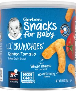 Alternative view of Gerber Lil Crunchies Variety Pack, 2 Garden Tomato, 2 Apple Sweet Potato, 2 Mild Cheddar, 1.48 OZ each (6 CT) Variety Pack (3 Flavors) Pack of 6
