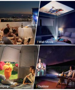 Alternative view of Mini Portable Projector, Kids Gifts for Kids Movie Projector Supported HD 1080P, Small Portable Movie Projector for Outdoor Projector use in Camping, Video Home Theater Projector Basic