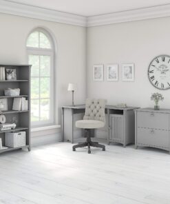 Bush Furniture Salinas Home Office Furniture Set, 55W, Cape Cod Gray 7 81RhD27tNiL