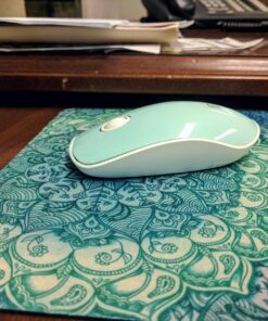 FD Wireless Mouse, V8 2.4G Optical Silent Cordless Mouse with USB Receiver and Manual, Slim Portable Travel Computer Mice for Laptop Desktop PC MacBook Chromebook, Mint Green 36 81RhvLlljnL