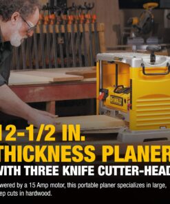 DEWALT Benchtop Planer, 15-Amp, 12-1/2-Inch, 3-Knife Cutter, 20,000 RPM, Corded (DW734) 28 81RhwucgkeL