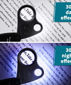 JARLINK 30X 60X Illuminated Jewelers Loupe Magnifier, Foldable Jewelry Magnifier with Bright LED Light for Gems, Jewelry, Coins, Stamps, etc Black 26 81Ri3MY9PL