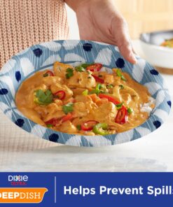 Dixie Ultra Deep Dish Paper Plates, 9 9/16 inch Dinner Size Printed Disposable Plates, 40 Count (1 Pack of 40 Plates) 12 81RiPzrrqfS