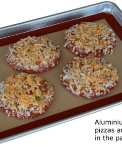 Silicone Baking Mat - Set of 3 Half Sheet (Thick & Large 11 5/8" x 16 1/2") - Non Stick Silicon Liner for Bake Pans & Rolling - Macaron/Pastry/Cookie/Bun/Bread Making - Professional Grade Nonstick 27 81RiciA3vyL 1