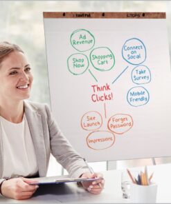 TOPS Easel Pad, 3-hole punched, white, 15 lb, plain white, 50 SH/PD, 2 per Carton (7903) 2-Count 7 81RiiHUQN7L