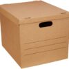 Amazon Basics Medium Moving Boxes with Lid and Handles, 10 Pack, Brown, 19 x 14.5 x 15.5 inches 10-Pack 25 81RjmiH DgL