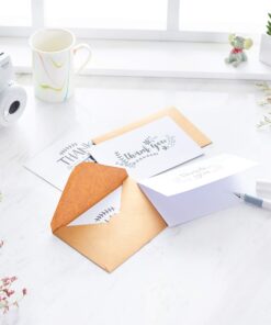 Amazon Basics Thank You Cards and Envelopes, 48 Count, Black and White 16 81Rk6x3wVOL