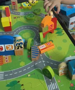 Fat Brain Toys My Town Block Set - Jigsaw Puzzle & Wood Block Set for Preschoolers 11 81RkzVQsXL