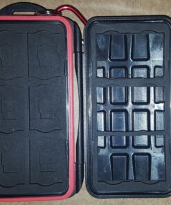 Kiorafoto Professional Water-Resistant Anti-Shock Holder Storage SD SDHC SDXC TF Memory Card Case Protector Cover with Carabiner for 12SD Cards & 12 Micro SD Cards for 12 SD + 12 Micro SD 61 81Rl111Yo2L