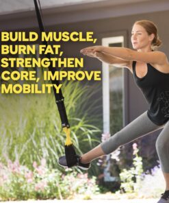 TRX All-in-One Suspension Training System: Weight Training, Cardio, Cross Training, Resistance Training. Full Body Workouts for Home, Travel, and Outdoors. Includes Indoor & Outdoor Anchor system 25 81Rm9dp0NgL 1
