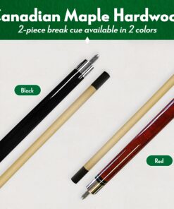 ISZY Billiards Short Pool Cue Stick – Hardwood Canadian Maple Pool Sticks for Billiard Table Sports Black 58 inch 14 81RnVH1IN7L