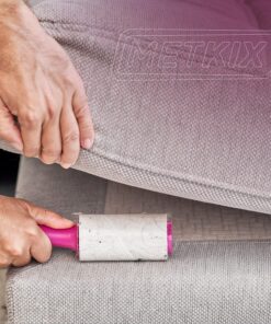 Metkix Lint Rollers for Pet Hair Extra Sticky | Protective Covers | Value 400 Sheets Dog Cat Pet Hair Remover | Lint Roller for Clothes Sofa Bed Carpet and More | Lint Roller Refills 2 Rollers + 2 Refills (Total 400 Sheets) 25 81Rpb29vXwL