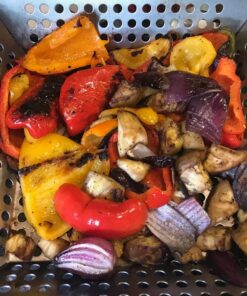 Grillaholics Grill Basket for Outdoor Grill - Durable Premium Stainless Steel Vegetable Grill Basket - XL Family Size BBQ Grill Basket - Perfect Grilling Accessories for Veggies, Fish, Shrimp & Kebabs 30 81RqgeHEDdL