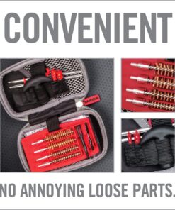 Real Avid Handgun Cleaning Kit: All in One 13 Piece Pistol Cleaning Kit With Cleaning Rod, Bore Brushes, Gun Cleaning Jags & Gun Cleaning Patches For .22 .357 9MM .38 .40 .44 & .45 Caliber Handguns 33 81RrBdBM9S 1