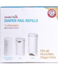 Munchkin® Arm and Hammer Diaper Pail Snap, Seal and Toss Refill Bags, Holds 600 Diapers, White 20 Count 20 Pack 28 81RsQ3Fy8YL