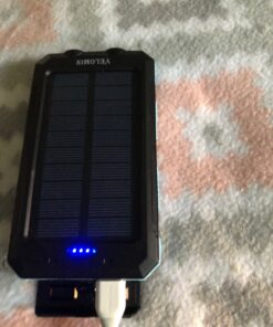ERRBBIC Solar Power Bank Portable Charger 38800mah Waterproof Battery Backup Charger Solar Panel Charger with Dual LED Flashlights and Compass for All CellPhones, Tablets, and Electronic Devices Blue 1 Count (Pack of 1) 35 81Rsgj7gFsL 1