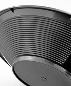SE 12 Inch Gold Panning Pan - Dual Riffles for Easier Mining and Prospecting, Black 12" 13 81RsmLp cCL