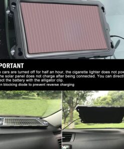 POWOXI 3.3W-Solar-Battery-Trickle-Charger-Maintainer -12V Portable Waterproof Solar Panel Trickle Charging Kit for Car, Automotive, Motorcycle, Boat, Marine, RV, Trailer, Powersports, Snowmobile, etc. Solar Powered Battery Chargers 3.3w 20 81Rsv4NBmfL