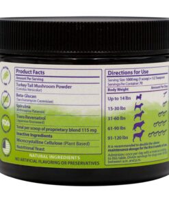 Alternative view of ZENAPET Allergy Immune Support Supplement for Dogs, Superfood 100% Human-Grade with Turkey Tail Mushroom, Prebiotics for Gut Health, Itchy Skin, Seasonal Allergies & Yeast - for Small to Large Breeds 2.46 1 Pack