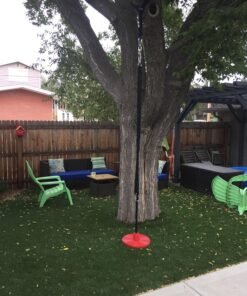 Easy Hang (4FT) Tree Swing Strap X1 - Holds 2200lbs. - Heavy Duty Carabiner - Bonus Spinner - Perfect for Tire and Saucer Swings - 100% Waterproof - Easy Picture Instructions - Carry Bag Included! 4 Feet Single 28 81Ru4j25cmL