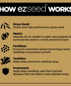 Scotts EZ Seed Patch and Repair Sun and Shade for Grass: Covers up to 225 sq. ft., 10 lb. 10 lb. 1 Pack 37 81RuLh9RohL