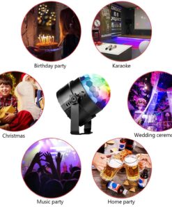 Disco Ball Disco Lights-COIDEA Party Sound Activated Storbe Light With Remote Control DJ Lighting,Led 3W RGB Light Bal, Dance lightshow for Home Room Parties Kids Birthday Wedding Show Club Pub 19 81RvemjxEL