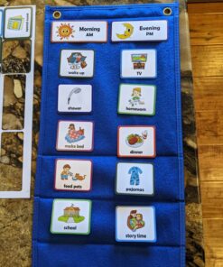Torlam Visual Schedule for Kids Chore Chart, Morning Bedtime Routine Chart for Toddlers, Responsibility Daily Schedule Board Communication Cards Autism Learning Materials for Home School, 86 Cards 44 81RvenYgQcL