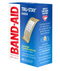 Band-Aid Brand Tru-Stay Sheer Strips Adhesive Bandages for First Aid and Wound Care, All One Size, 40 ct 40 Count (Pack of 1) 27 81RwJjf2L4L 4