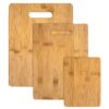 Totally Bamboo 3-Piece Bamboo Cutting Board Set; 3 Assorted Sizes of Bamboo Wood Cutting Boards for Kitchen Solid 3 Piece Set 18 81RxQVl0guL