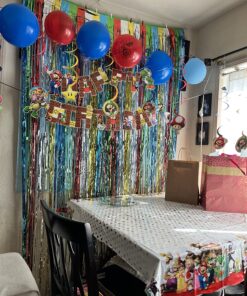 Super Mario Brothers Foil Swirl Hanging Decorations - 5" & 7" (Pack of 12) - Vibrant Design - Perfect for Any Celebration 12 81Ryeeja fL