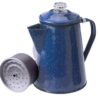 GSI Outdoors Percolator Coffee Pot | Enamelware Campfire Coffee Boiler Kettle for Outdoor Camping Cookware, Cabin, RV, Kitchen, Hunting & Backpacking Blue 12 cup 14 81RysRbCpSL