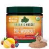 Organic Muscle Superfood Pre Workout Powder for Men & Women, Lemon Berry - USDA Organic Preworkout Supplement for Endurance - Vegan, Natural, Plant-Based, & Low Caffeine Pre-Workout Energy Powder Large (Pack of 1) 7 81S1n6lajCL