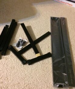 Hamzer 61-Key Portable Electronic Keyboard Piano with Stand, Stool, Headphones, Microphone & Sticker Sheet 56 81S3NUrHoqL