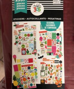 me & my BIG ideas Sticker Value Pack - The Happy Planner Scrapbooking Supplies - Brilliant Year Theme - Multi-Color & Gold Foil - Great for Projects & Albums - 30 Sheets, 1557 Stickers Total 9 81S4Waavz1L