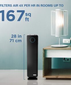 Alternative view of Germ Guardian AC5300B 28” 3-in-1 True HEPA Filter Air Purifier for Home, Large Rooms, UV-C Light Kills Germs, Filters Allergies, Smoke, Dust, Pet Dander, & Odors, 5-Yr Wty, GermGuardian, Black