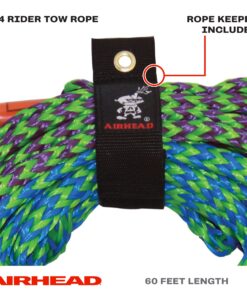 Airhead 2 Section Tow Rope | 1-4 Rider Towable Tube Rope, Dual Sections, 4,150lb Break Strength, 50 ft and 60 ft Options, Rope Keeper Included 13 81S6iZQAIwL