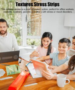 30PCS Calm Sensory Strips Adhesives Stickers, Calm Stress, 6 Levels Translucent Textured Tactile Rough Sensory Stickers Anti Stress Anxiety Sensory Stickers for Desk Classroom 10 81S7cxp0N3L