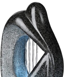 Modern Silhouette Zen Indoor Small Tabletop Water Fountain with 4-LED Light Cluster Faux Black Marble Stone 10" for Table Desk-Top Office Bedroom House Relaxation Living Room - John Timberland 20 81S7ixQwXXL