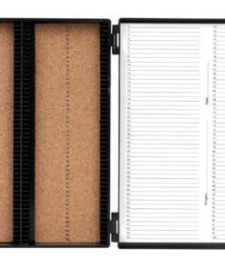 Heathrow Scientific 100 Place Microscope Slide Box, Cork Lining, Nickel-Plated Clasp, Black Pack of 1 9 81S9J09Z1FL