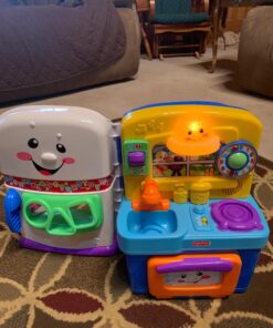 Fisher-Price Laugh & Learn Toddler Playset, Learning Kitchen with Music Lights & Bilingual Content for Baby to Toddler Pretend Play SIOC/FFP Frustration-Free Packaging 27 81SABV0piKL