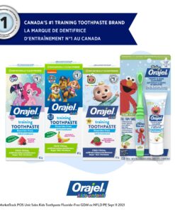 Orajel Kids Paw Patrol Fluoride-Free Training Toothpaste, Natural Fruity Fun Flavor, #1 Pediatrician Recommended , 1.5oz Tube 23 81SAM0 kCnL