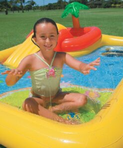 Intex 57454EP 100-inch x 77-inch Inflatable Ocean Children's Play Center Outdoor Backyard Kiddie Pool and Game Set 1 Pack 31 81SAox7kYvL