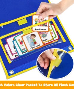 Godery Large Visual Schedule for Kids Chore Reward Chart,Bedtime Routine Chart for Toddlers,Double Side Schedule Board With 109 Cards for Home School Planner,Autism Learning Materials. 35 81SB7qr3rDL