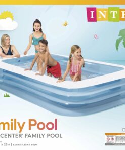 INTEX 58484EP Swim Center Inflatable Family Pool: 277 Gallon Capacity – 120" x 72" x 22" – Blue 24 81SBK4XMmoL