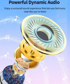 Bluetooth Headphones Wireless Earbuds 80hrs Playtime Wireless Charging Case Digital Display Sports Ear buds with Earhook Premium Deep Bass IPX7 Waterproof Over-Ear Earphones for TV Phone Laptop Pink M 12 81SBNZpF7pL